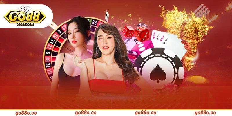 Giao diện chính của GO88 nổi bật với tông màu sang trọng